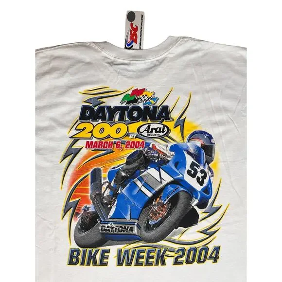 Vintage Y2k Daytona 200 Bike Week Biker T-Shirt - Picture 3 of 5